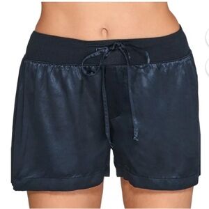 PJ Harlow Women’s Mikel satin boxer pajama shorts (PJSB5) in navy